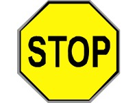 Yellow Stop Sign