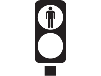 Band W Pedestrian Traffic Lights Stop 2