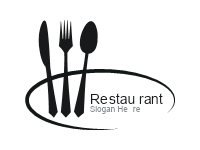 Restaurant Utensils in Ellipse