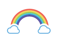 Rainbow With Clouds