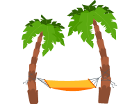 Hammock Between Palm Trees