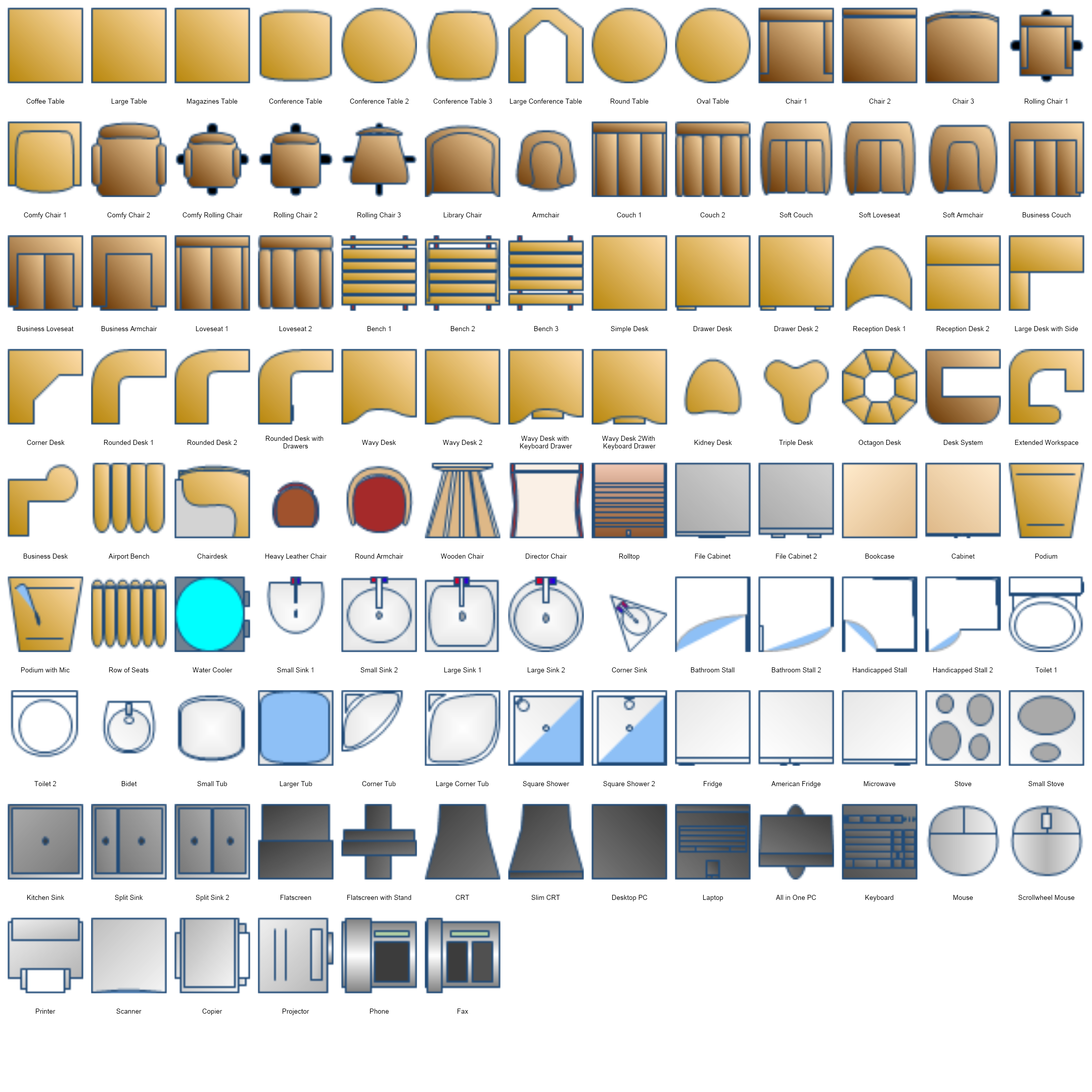 Floor Plan Shapes Preview Large