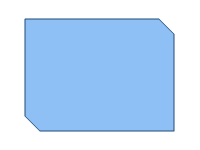 Diagonal Snip Corner Rectangle