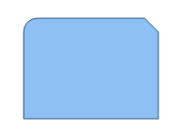 Snip and Round Single Corner Rectangle