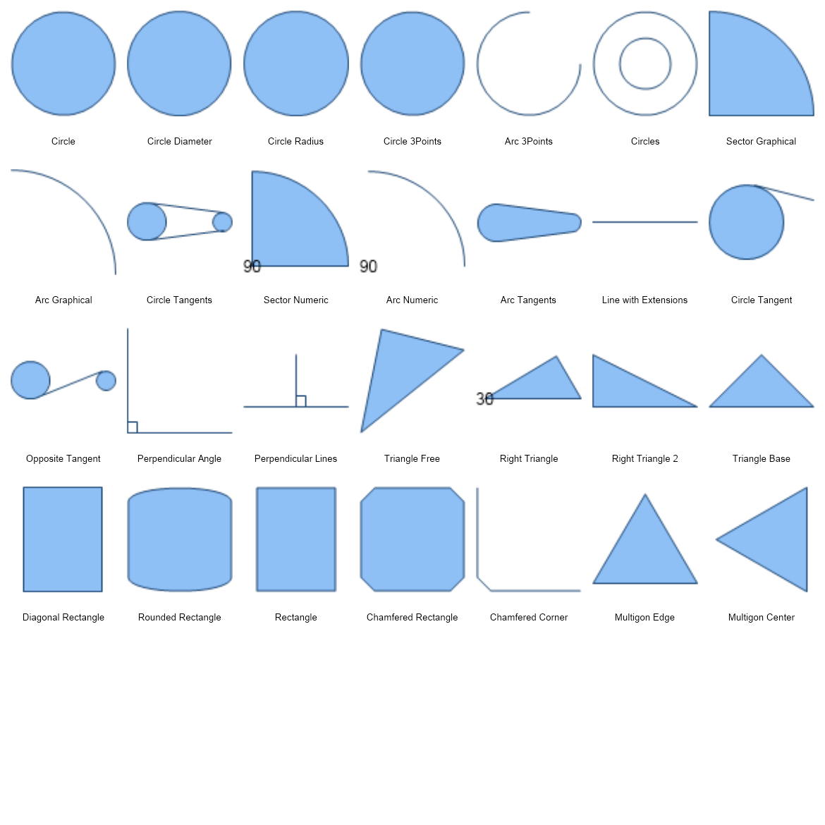 Drawing Tool Shapes Preview Large