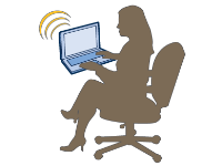 User (seated female)