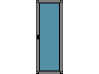 Door 800x 2200 glas