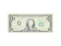 1 Dollar Bill Front