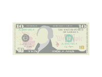 1 0 Dollars Bill Front