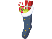 Christmas Blue Sock