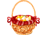 Easter Basket with Eggs