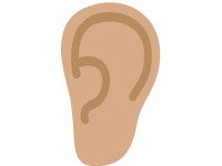 Ear Medium Skin Tone
