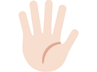 Hand With Fingers Splayed Light Skin Tone