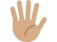 Hand With Fingers Splayed Medium Skin Tone