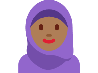 Woman With Headscarf Medium Dark Skin Tone