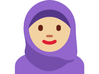 Woman With Headscarf Medium Light Skin Tone