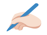 Writing Hand Light Skin Tone