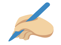 Writing Hand Medium Light Skin Tone