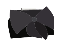 Black Envelope Hand Bag