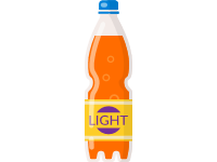 Bottle of Orange Light Drink