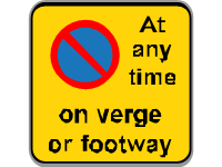 At Any Time on Verge or Footway