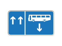 Contra flow bus lane