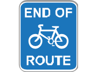 End of Bicycle Route