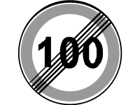 End of Speed Limit 100