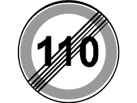 End of Speed Limit 110