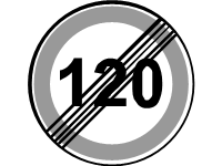 End of Speed Limit 120