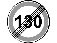 End of Speed Limit 130