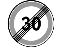 End of Speed Limit 30