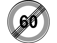 End of Speed Limit 60