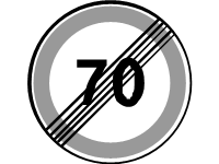 End of Speed Limit 70