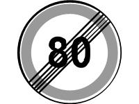 End of Speed Limit 80