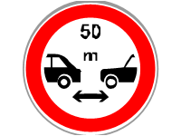 Leaving Less Distance Than Indicated Prohibited