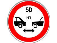 Minimum Distance Between Motor Vehicles
