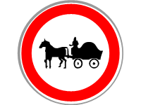 No Horse Drawn Vehicles