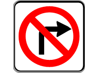 No Right Turn for Vehicular Traffic