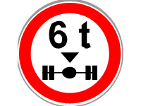 Restricted Weight on One Axle
