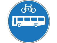 Route for Use by Buses and Cycles Only