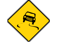 Slippery Road Yellow