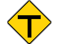 T Intersection Ahead