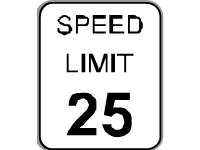 U S Speed Limit 25