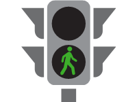 Grey Pedestrian Traffic Lights Green 1