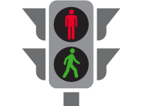 Grey Pedestrian Traffic Lights Green and Red 1