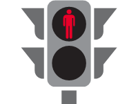 Grey Pedestrian Traffic Lights Red 1