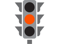 Grey Traffic Lights Amber