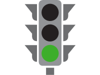 Grey Traffic Lights Green
