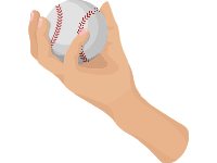 Hand Holding a Baseball